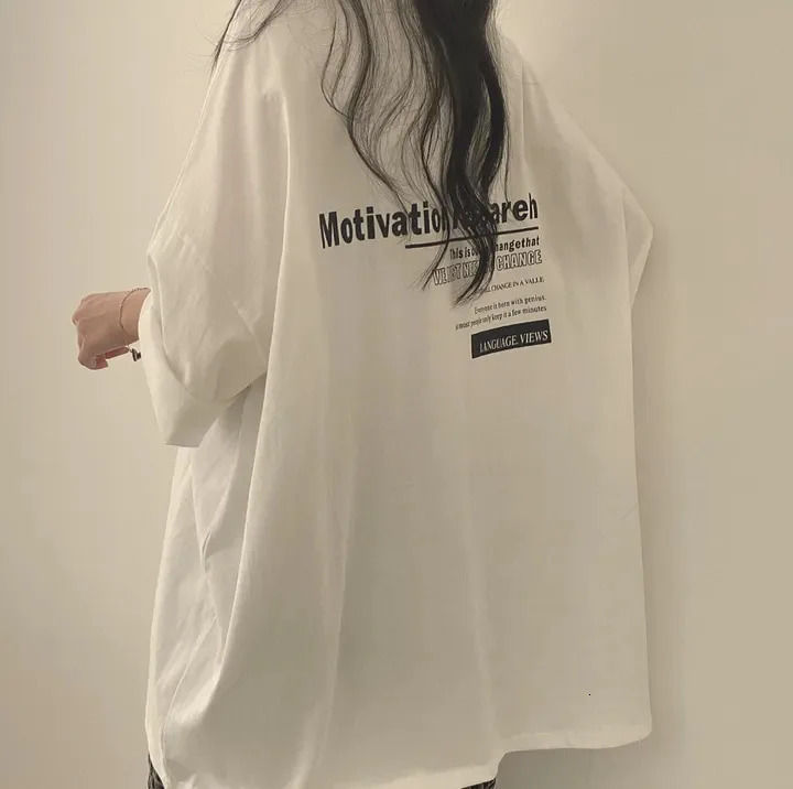 Fashion Women TShirts Summer Clothes LooseFitting Long Sleeves Tshirt Womens Tops Clothing Hiphop Clothing 250729