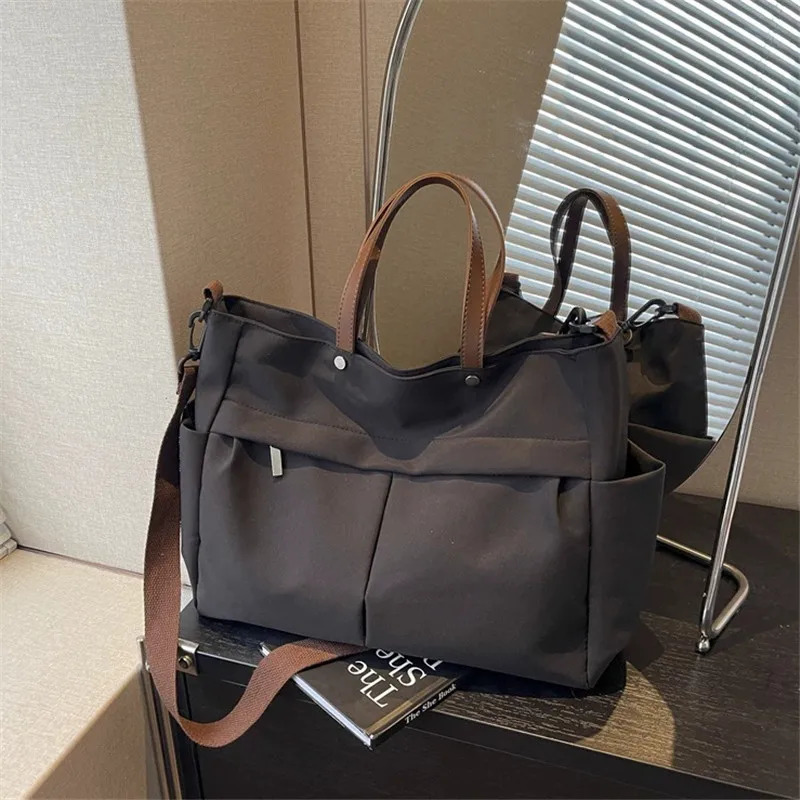 Spacious Nylon Tote Bag for Women Stylish Handbag Shoulder Crossbody Perfect Outings Travel Business Fitness Shopping 250725