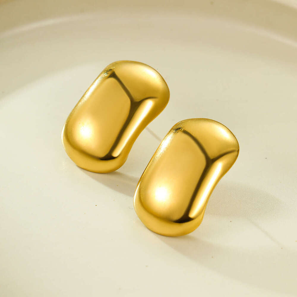 Hot Sale One-piece Stud New Gold High-end Feel Stainless Steel Earrings for Women