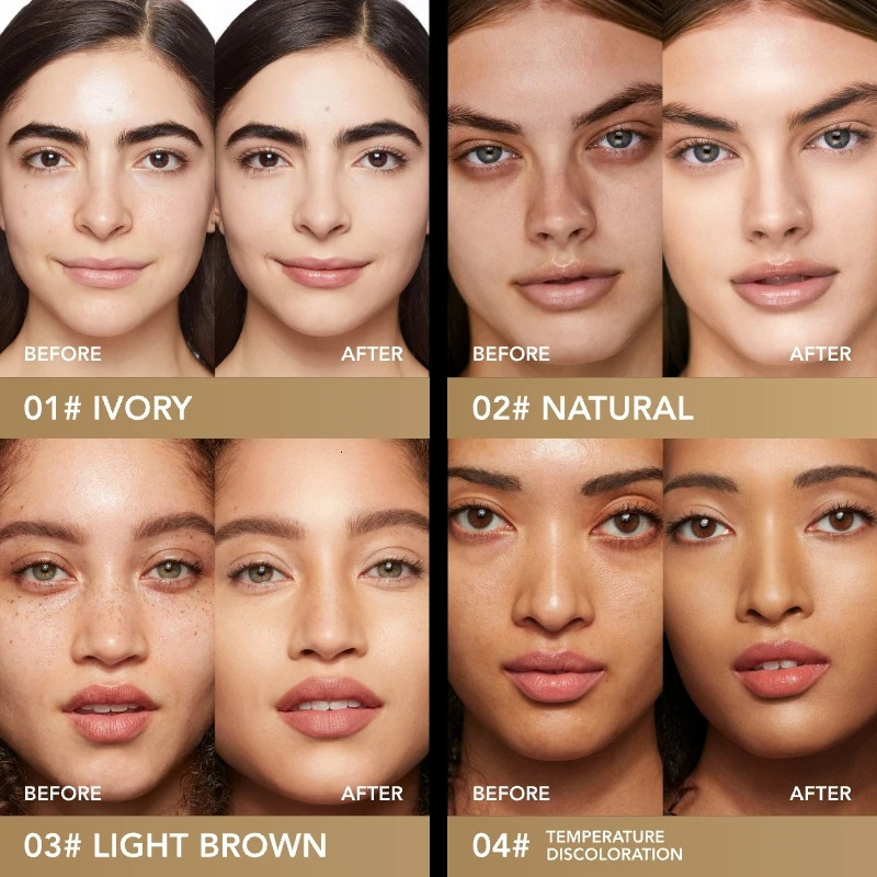 24H Waterproof Foundation Liquid Concealer Long-Lasting Moisturizing Waterproof And Sweat-Proof Matte Finish for All Skin Tones 250730