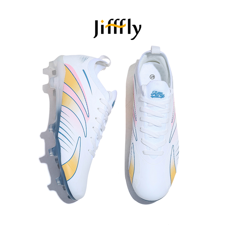 Jifffly Men's FG Long Spike Trainer Soccer Shoes for Youth Sports