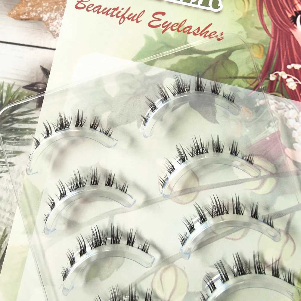 5 Pairs Thick Lower Eyelashes Clear Band Under Eye Lashes Soft Lower Eyelash Handmade Manga Bottom Lashes Makeup Tools Z250730
