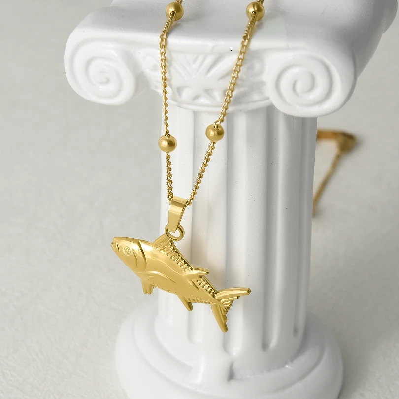 1Pc Temperament Fashion Summer Beach Blue Marine Life Sea Horse Shell Turtle Mini Fish Bead Necklace Classic Clavicle Chain 250716