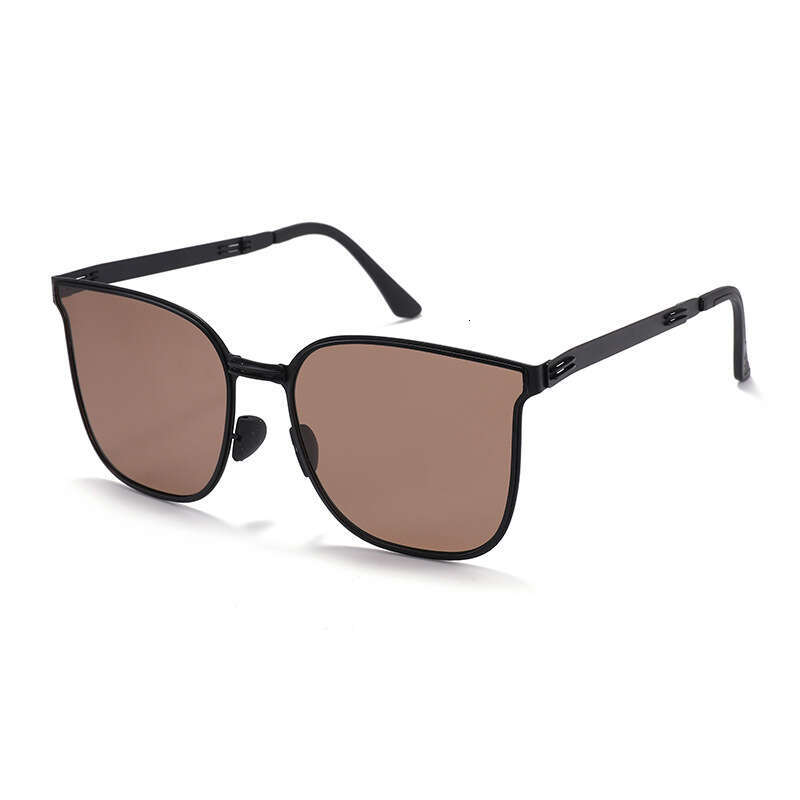 DHcollections 2025 Foldable Square Sunglasses - UV400 Polarized, Metal Frame, Portable & Stylish for Men/Women (5 Trendy Colors)