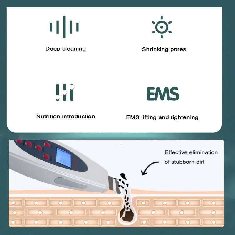 Ultrasonic Deep Facial Scrubber Cleaning hine Skin Peeling Blackhead Removal For Pore Cleaner Face