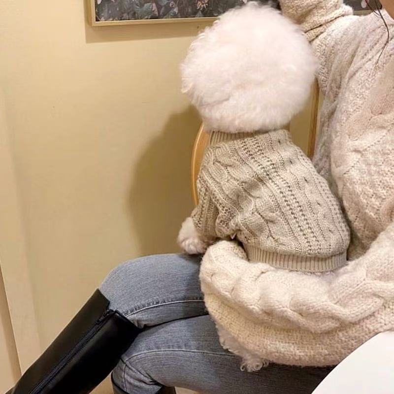 T853 New autumn and winter dog sweater Teddy Bichon Pomeranian Yorkshire Terrier small dog pet cat clothes winter warm