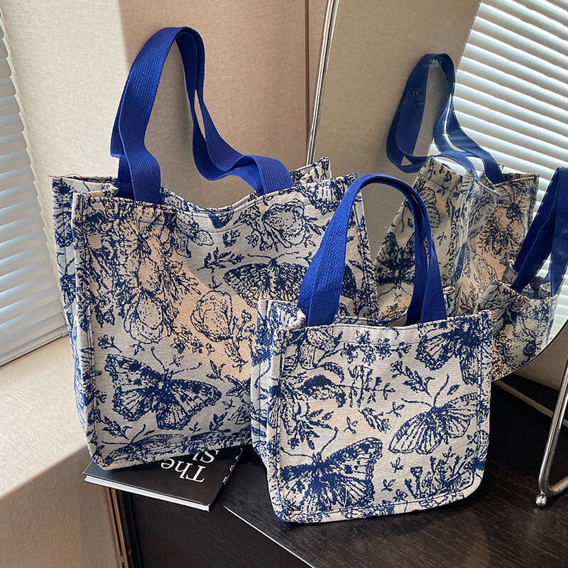 Large Capacity Shoulder 2024 New Canvas Ins Versatile Shopping Commuter Tote Bag for Women