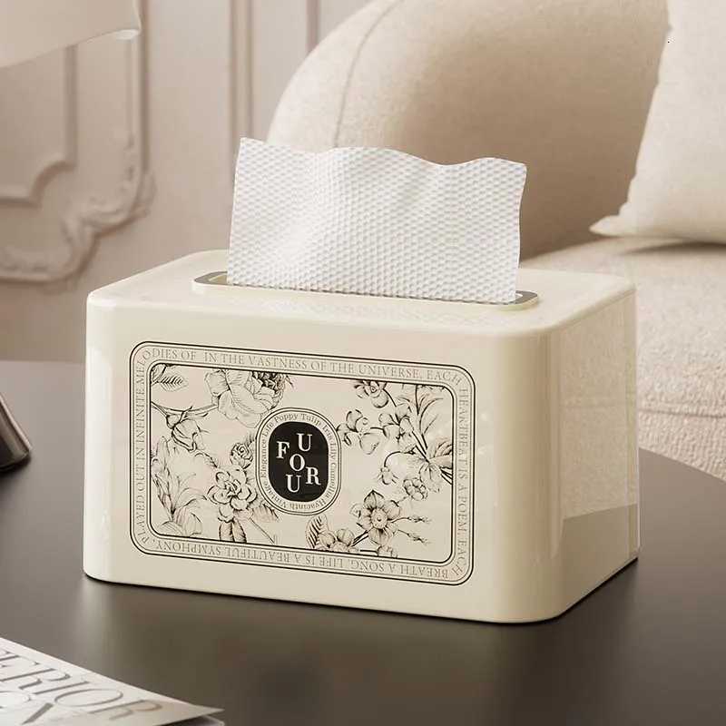 tissue box living room light luxury home dining table creative cute art advanced sense tea table decoration paper box XJ250730