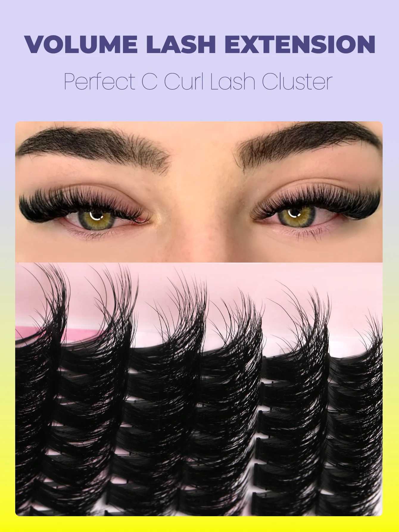 Grainy Lashes Clusters Cat Eyelashes Wispy Individual Lashes Extensions Volume Fluffy Clusters Lashes Diy Eyelashes Makeup Z250730