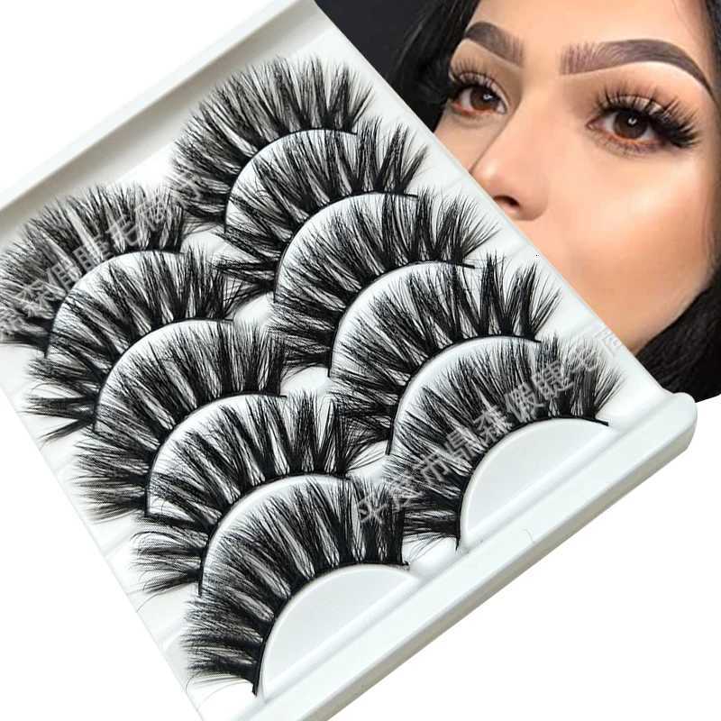 5 Pairs Natural False Eyelashes 3D False Eyelashes with Thick False Eyelash Extensions Reusable Makeup Soft and Easy to Wear Z250730