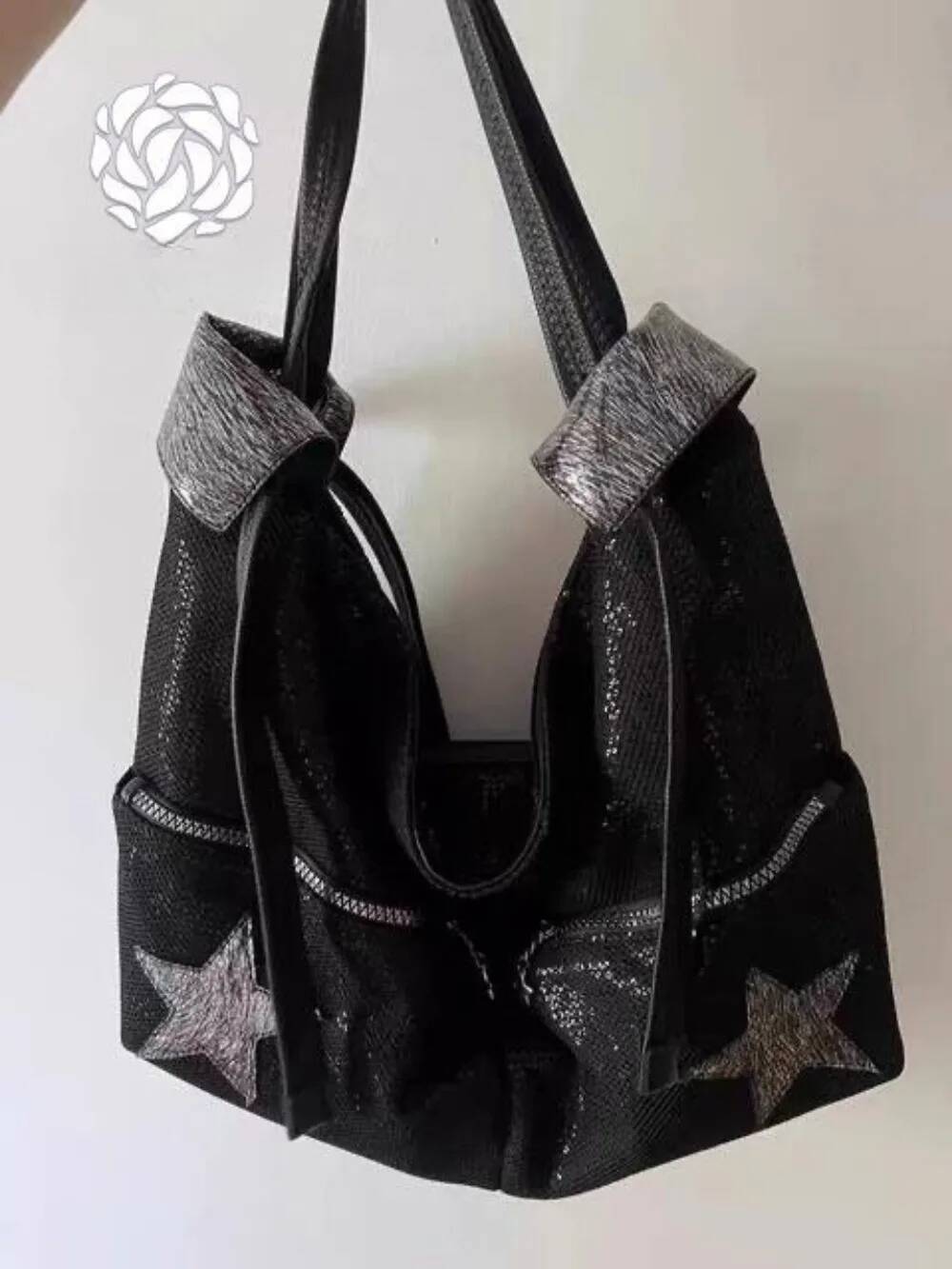 Large Capacity Casual New Star Shoulder Bag Spice Girls Sequin Vintage Women Totes Commuter Personalized Korea Single-Shoulder