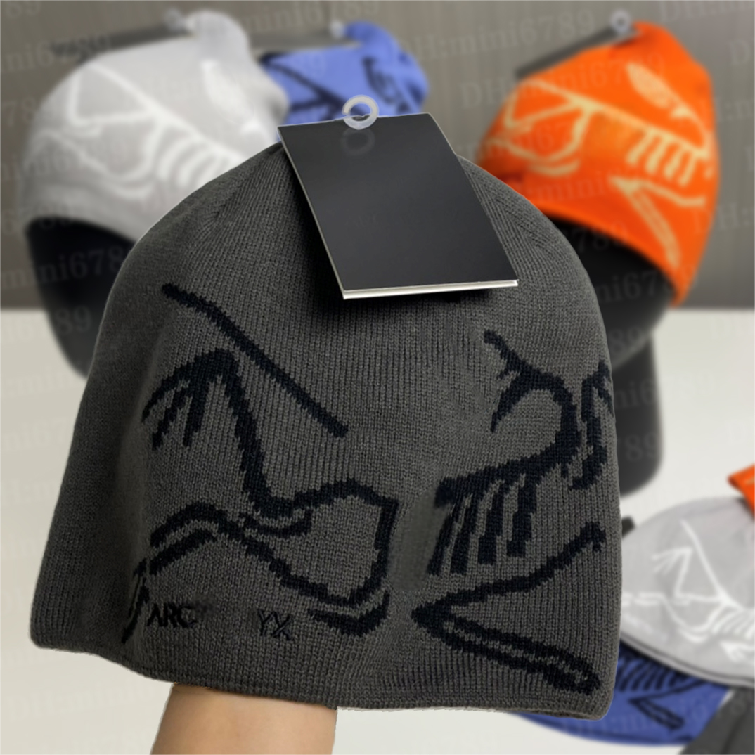 Classic designer wool cashmere hat embroidered ancient bird pattern street fashion brand arc beanie GROTO TOQUE autumn and winter warm ski hats