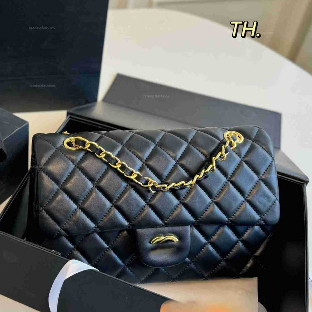 Evening Bags 10A Top Tier Quality Jumbo Double Flap Bag Luxury Designer 25CM Real Leather Caviar Lambskin Classic All Black Purse cf Quilted Handbag Shoulde