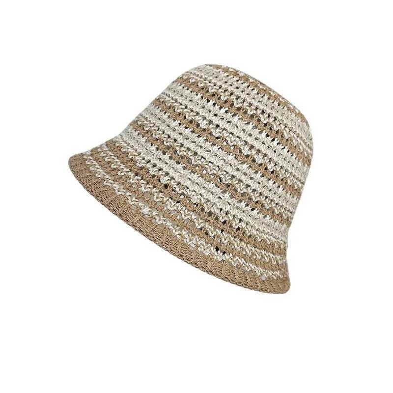 2025 Summer New Breathable Fashion Hat Mens High Quality Mixed Color Woven Sunshade Sunscreen Hat Y250730