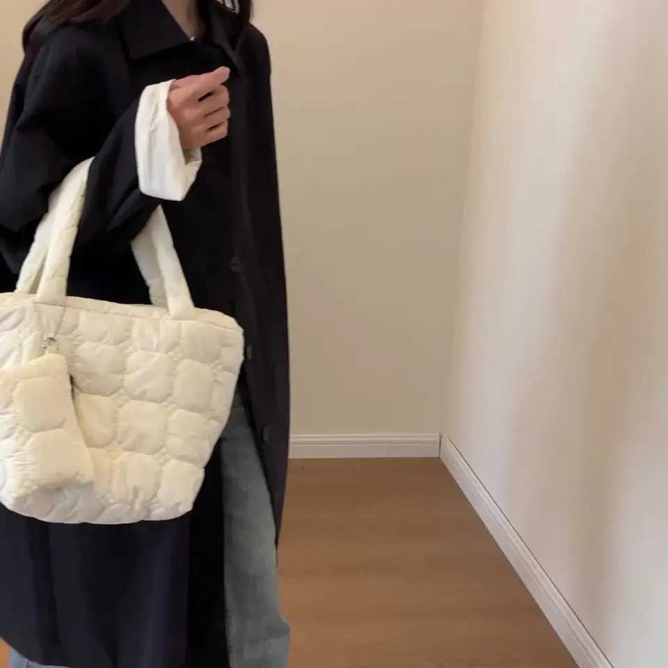 2023 Autumn and Winter Womens Down Style Tote Bag Handbag Key Bag Accessories Soft Large Capacity Go Shopping Campus Y250730