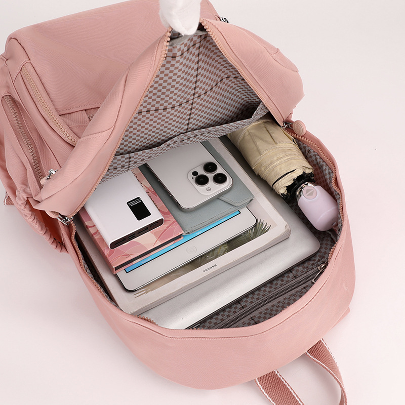 Colorful Fox Women's Large Capacity Travel School Bag Water-Resistant Nylon Student Backpack ddmymoon