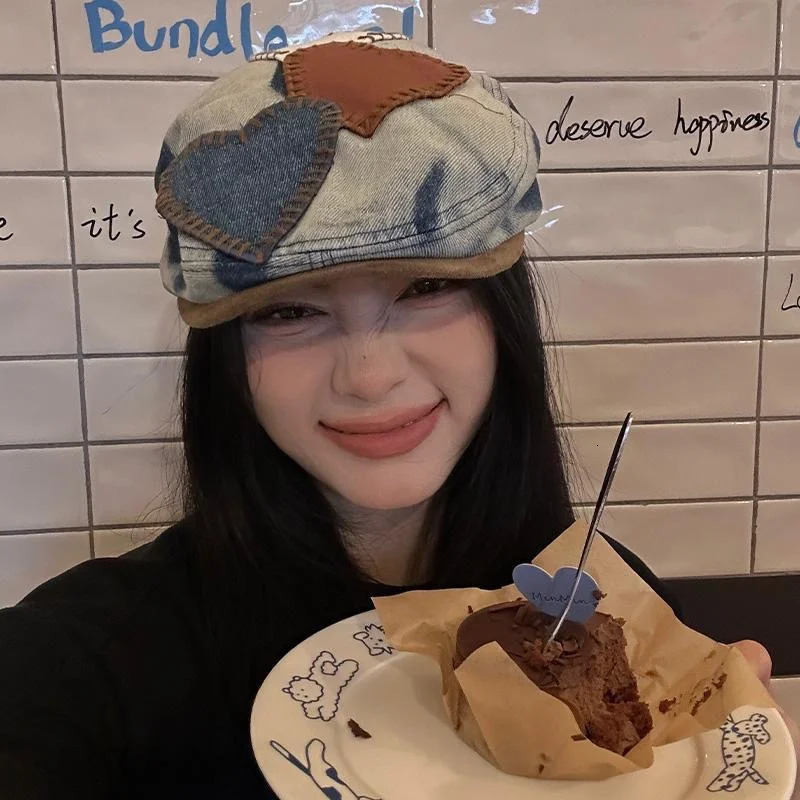 Denim sboy Cap Womens Cowboy Octagonal Hats Ladie Caps Retro Gatsby Hats Hip Hop Berets Cabbie Apple Beret For Male Gorras 250729