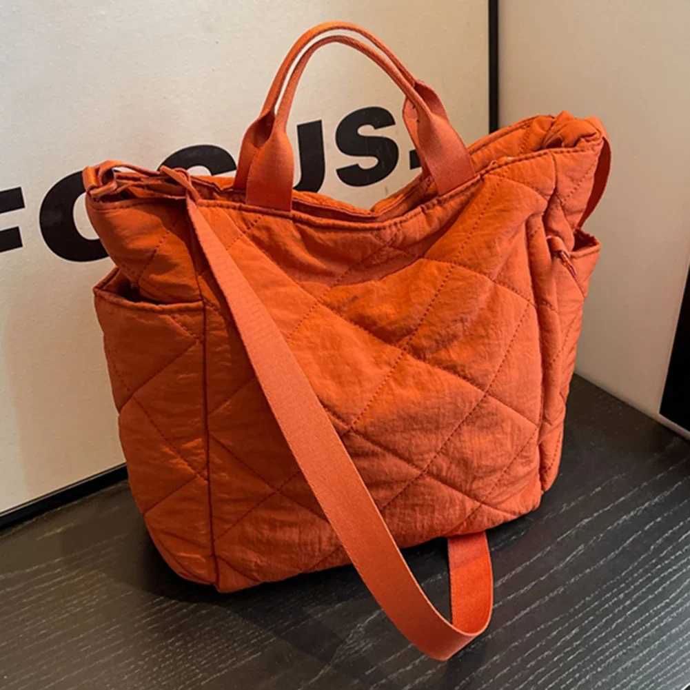 2024 Quilted Tote Bag Lightweight Fluffy Crossbody Bag Large Padded Shoulder Bag Sahel Travel Bag Winter Shopper Bag Y250730