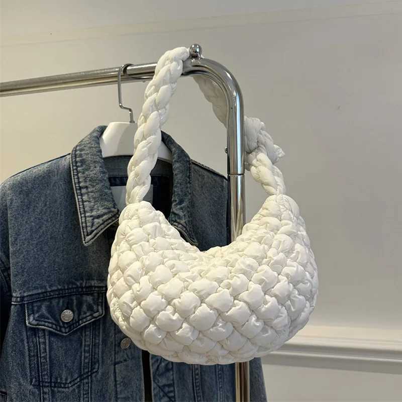 5 Winter Soft Pleated Plaid Shoulder Bags for Women Casual Handbags Versatile Crossbody Bags for Daily Use Y250730