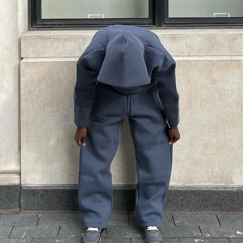 Men Sports 2 Piece Sets Pullover Sweatshirt Tracksuit Y2k Harajuku Hip Hop Fashion Loose Casual Suits Couple Sportwear 250724