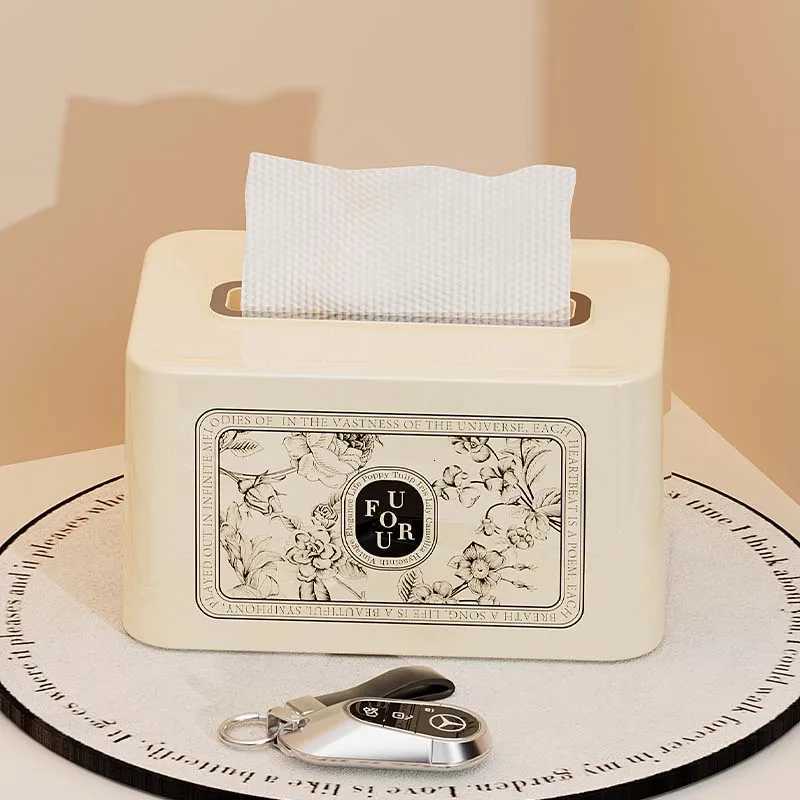 tissue box living room light luxury home dining table creative cute art advanced sense tea table decoration paper box XJ250730