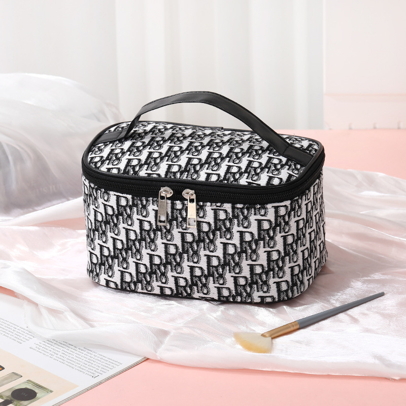 Premium Cosmetic Organizer 2025 Trendy Portable Handle Carry Large Capacity Travel/Makeup Bag