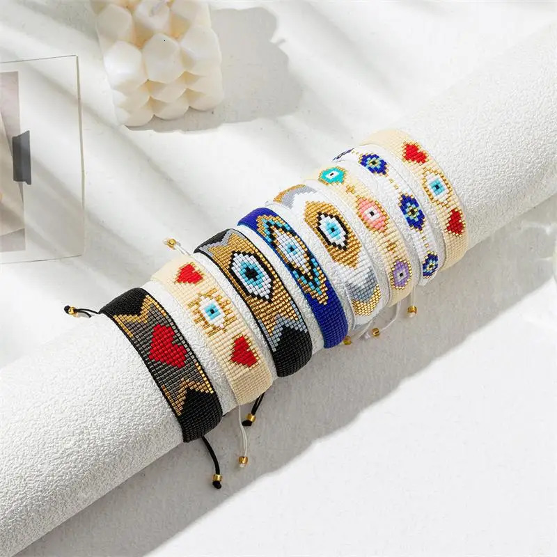 ZHONGVI Turkish Bracelet For Women Men Lucky Braided String Retro Bracelet Couple Friendship Gift Miyuki Jewelry 250730