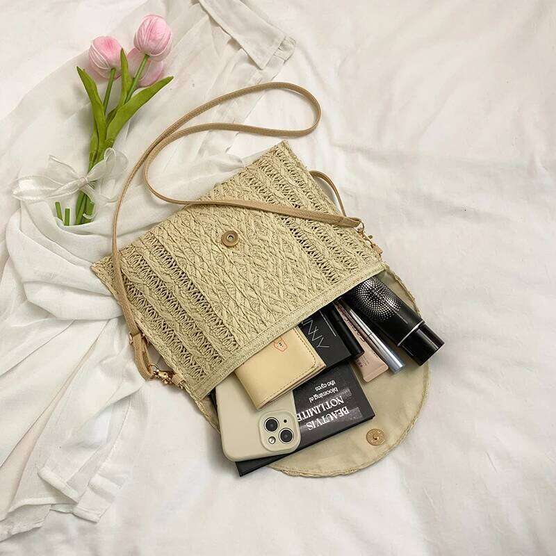 Straw Woven Clutch For Women Raffia Crochet Beach Rattan Casual Female Party Wedding Evening Bag New Summer Purse Handbag