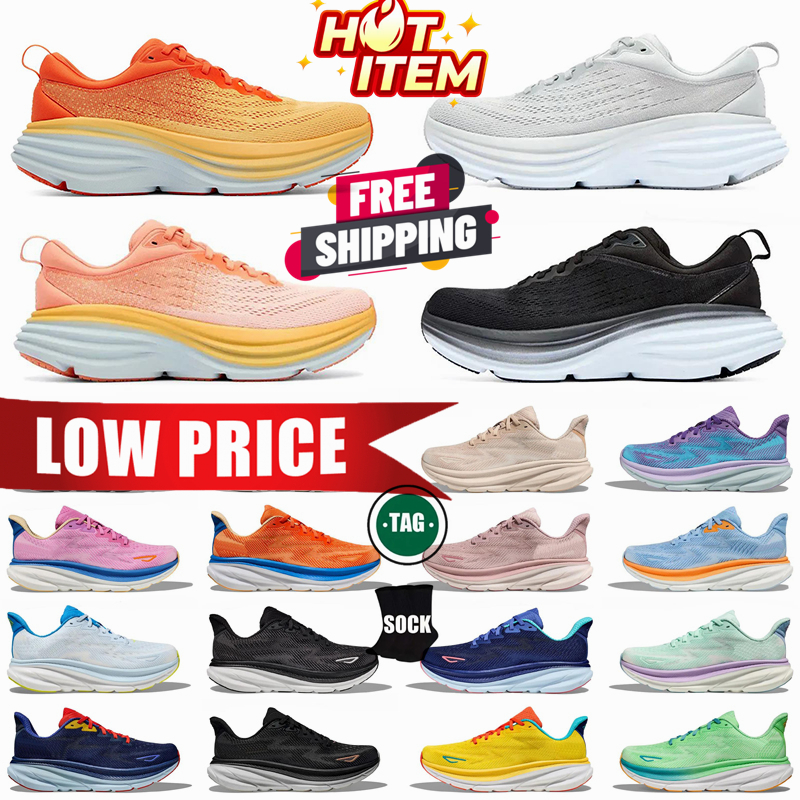 2025 New Clifton 9 Casual Bondi Cliftons Shoes Sports Harbor Mist Carbon X 2 Free People black Designer Athletic Bondis 8 Mens Women