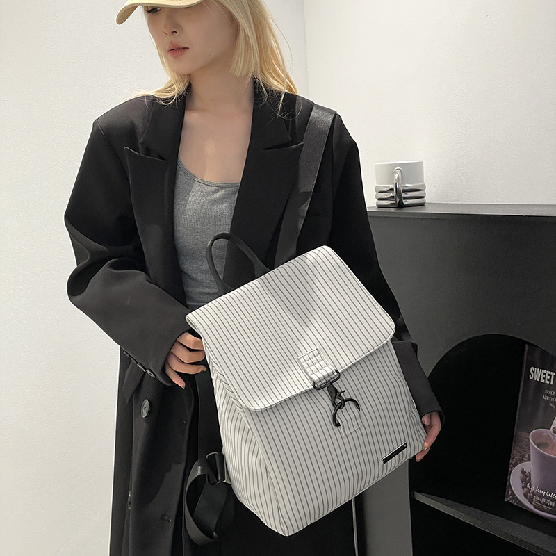 Colorful Fox Striped New British Style Commuting Travel Versatile Waterproof Backpack ddmymoon