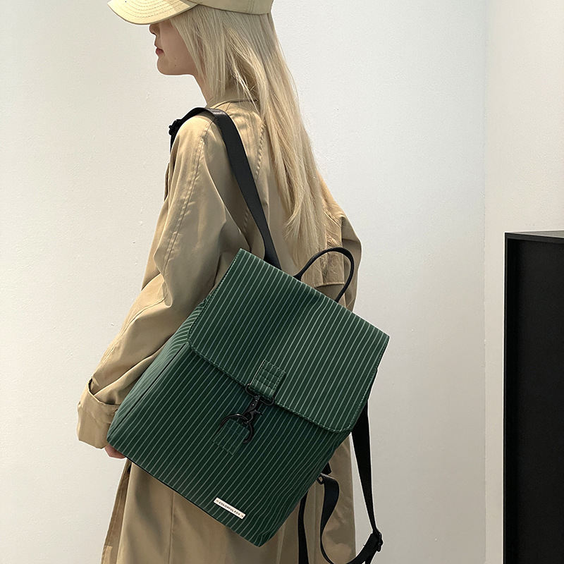 Colorful Fox Striped New British Style Commuting Travel Versatile Waterproof Backpack ddmymoon