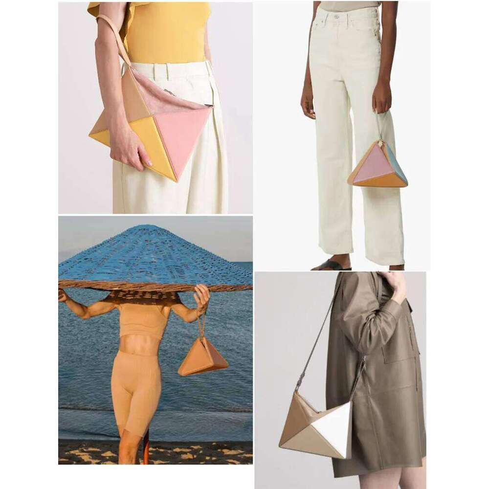 2025 Turkey Style Designer Fold Triangle Women's Handbags Fashion Patchwork Candy Unique Leisure Totes Female Crossbody Bags