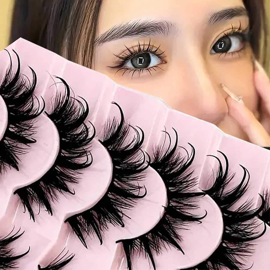7 pairs of fashionable dense naturally curled and moisturizing false eyelashes wet eyelashes blooming like sunflowers. Z250730