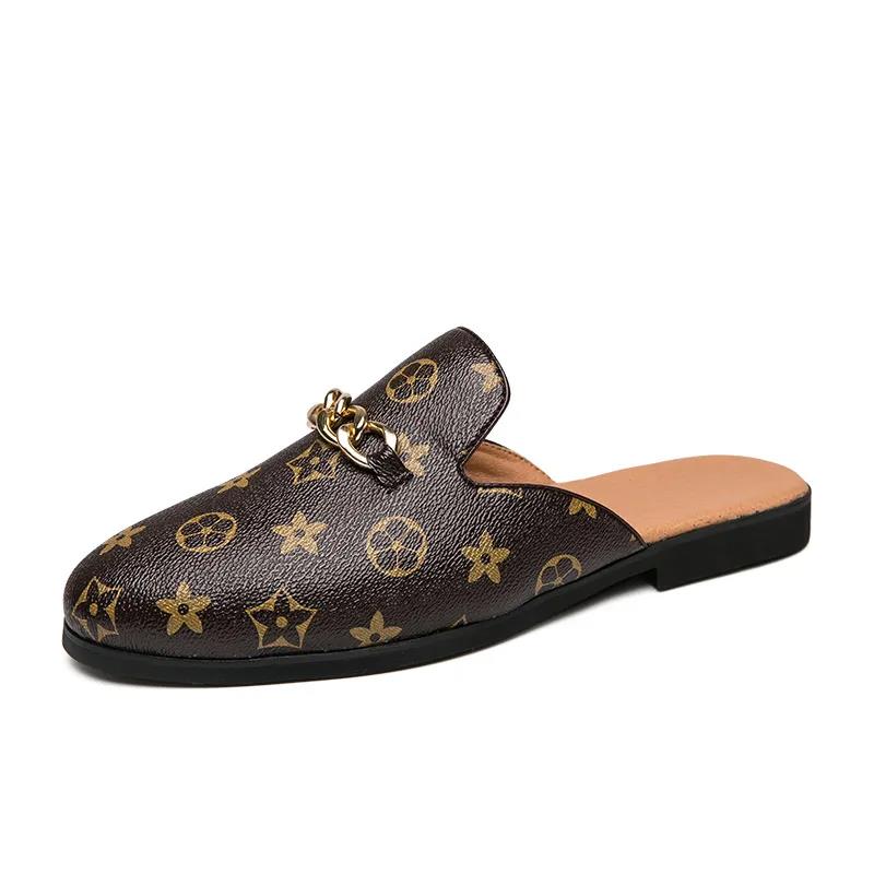 Free Shipping New Designer Summer New Casual Trend Breathable Semi-Slip Slip Shoes Size 38-46 Heelless Slip-on Shoes Men
