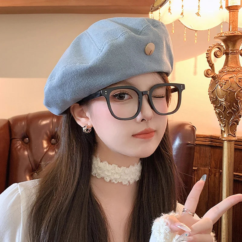 Women Retro Denim Berets Hat JK Korean Solid Color sboy Beret For Lady Girl Outdoor Sunshade Octagonal Painter Artist Hats 250729