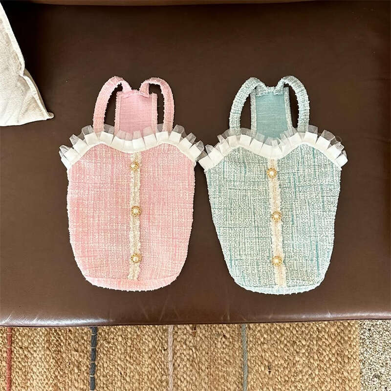 Clothes Spring Summer New Arrival Cat Princess Vest Chanel Style Socialite Pearl Small Dog Teddy Pet