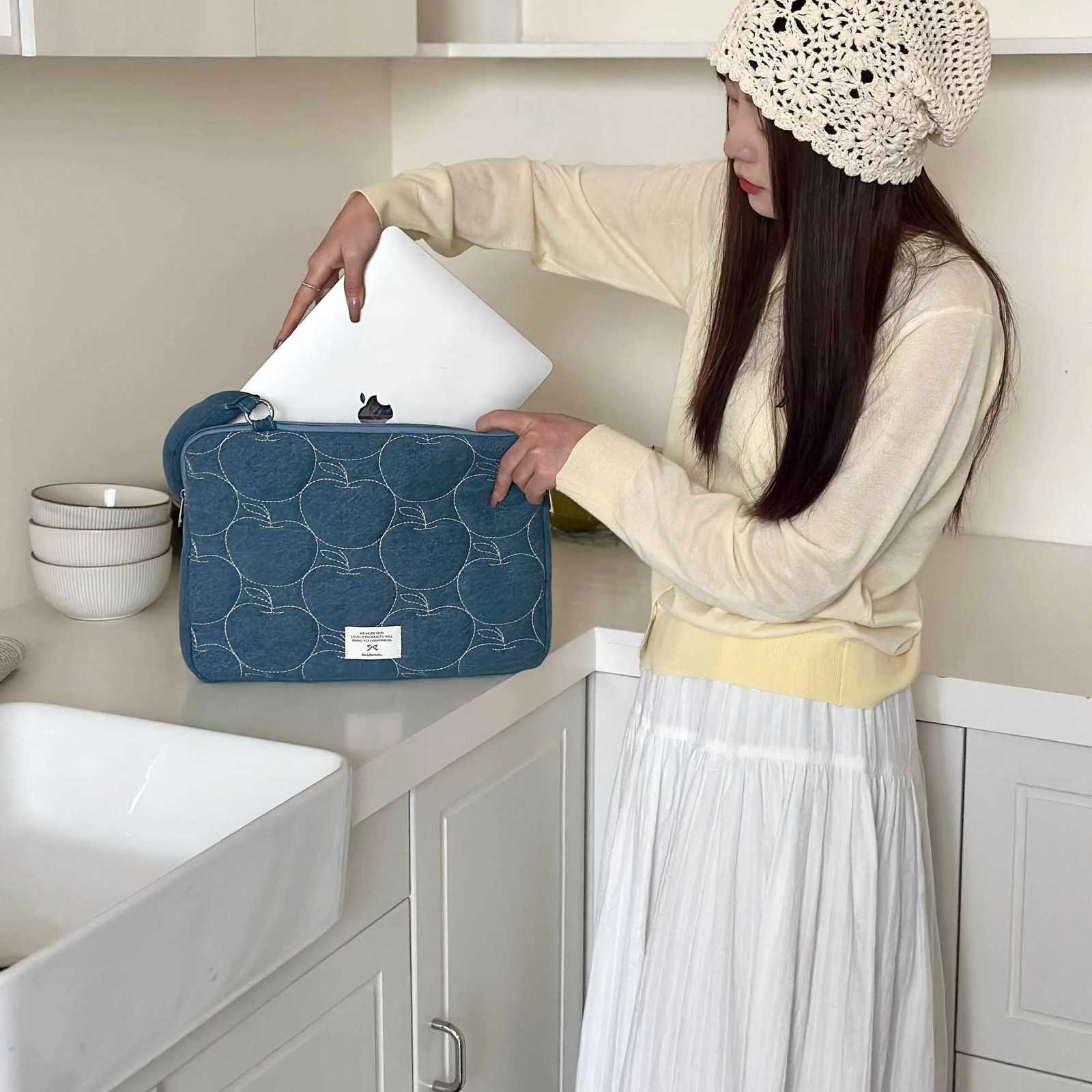 13.3 15 Inch Cute Laptop Bag Sle Carry Case For iPad Pro 12.9 Book Air 13 Pro 14 15.6 Xiaomi 15.6 Computer Shoulder Bag y250730