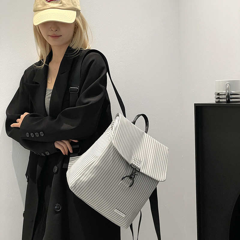 Colorful Fox Striped New British Style Commuting Travel Versatile Waterproof Backpack ddmymoon