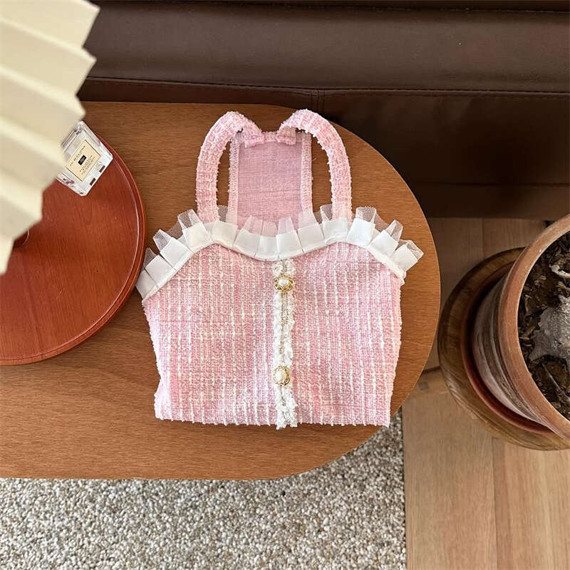 Clothes Spring Summer New Arrival Cat Princess Vest Chanel Style Socialite Pearl Small Dog Teddy Pet