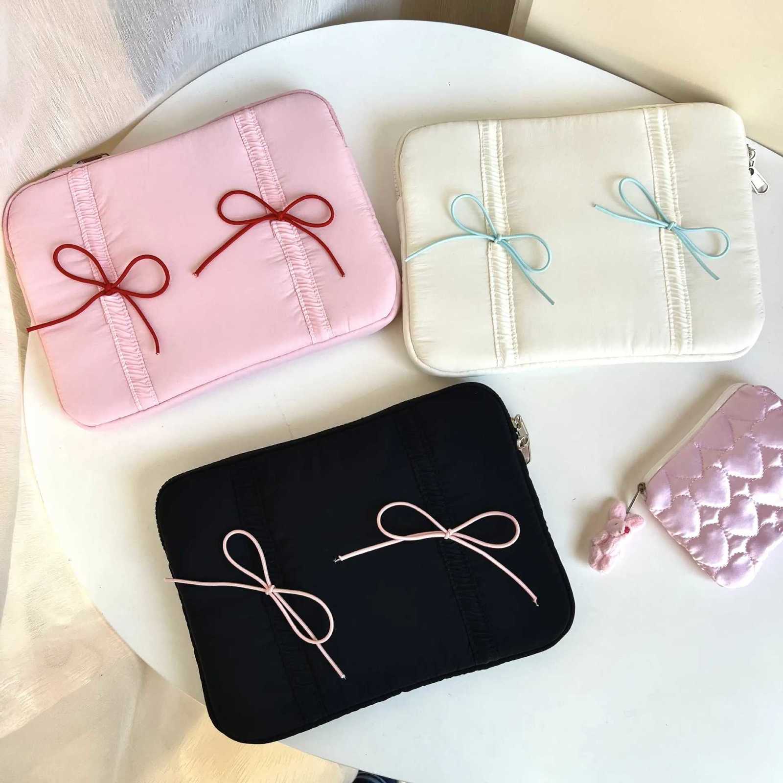 Cute Bow Laptop Sleeve for Book Air 13.3 13.6 Pro 14 15 Dell Samsung Huawei 15.6 16 iPad 9.7-11 Inch Notebook Tablet Pouch y250730