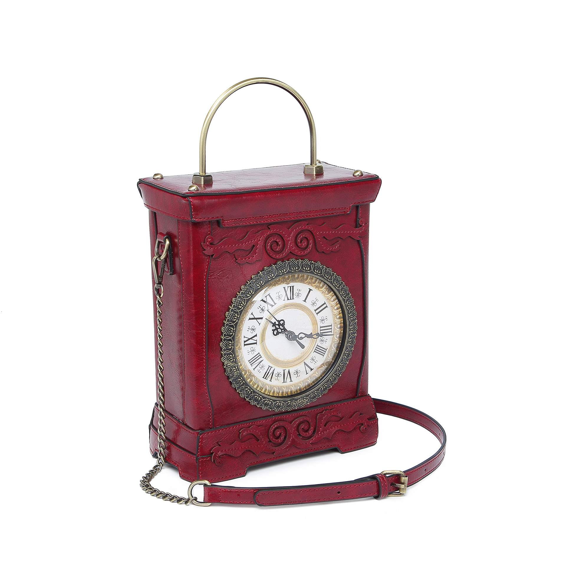 2025 New Fashion Handbag Crossbody Clock Women's Daily Embroidered Double-Sided Small Square Bag ddmymoon