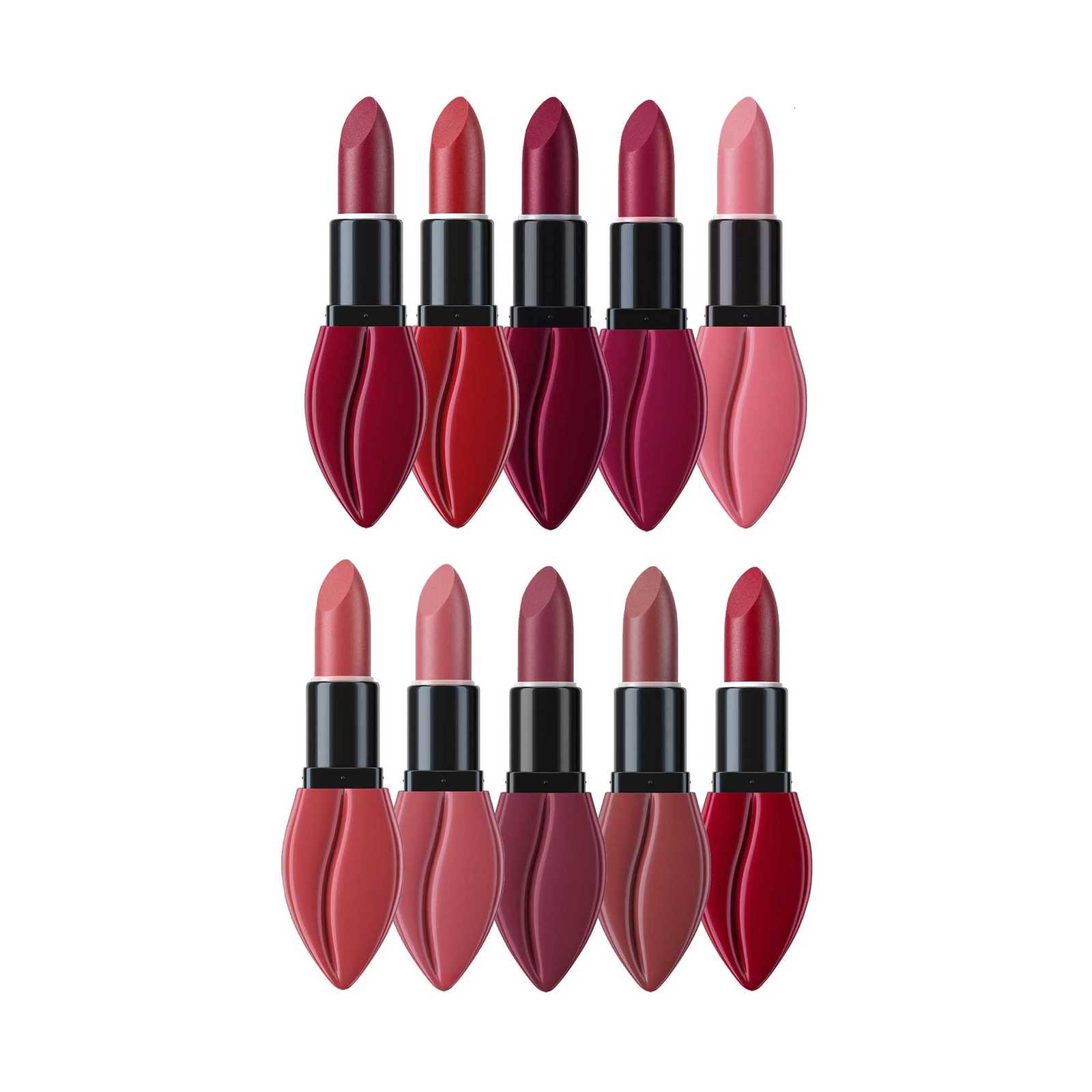 10pcs Misty Non-stick Cup Matte Mouth Red Lip Makeup Silk Smooth and Durable Waterproof Lipstick Valentines Day Gift G250729