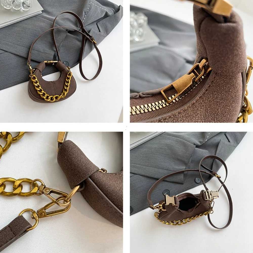 2024 Winter New Trend Y2K Mini PU Leather Saddle Shoulder Bag for Women Handbags and Purses Womens Crossbody Bags 2025 Y250730