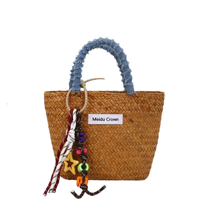 Summer New Niche Design Woven Beach Travel Handbag Korean Fashion Versatile Bag for Women