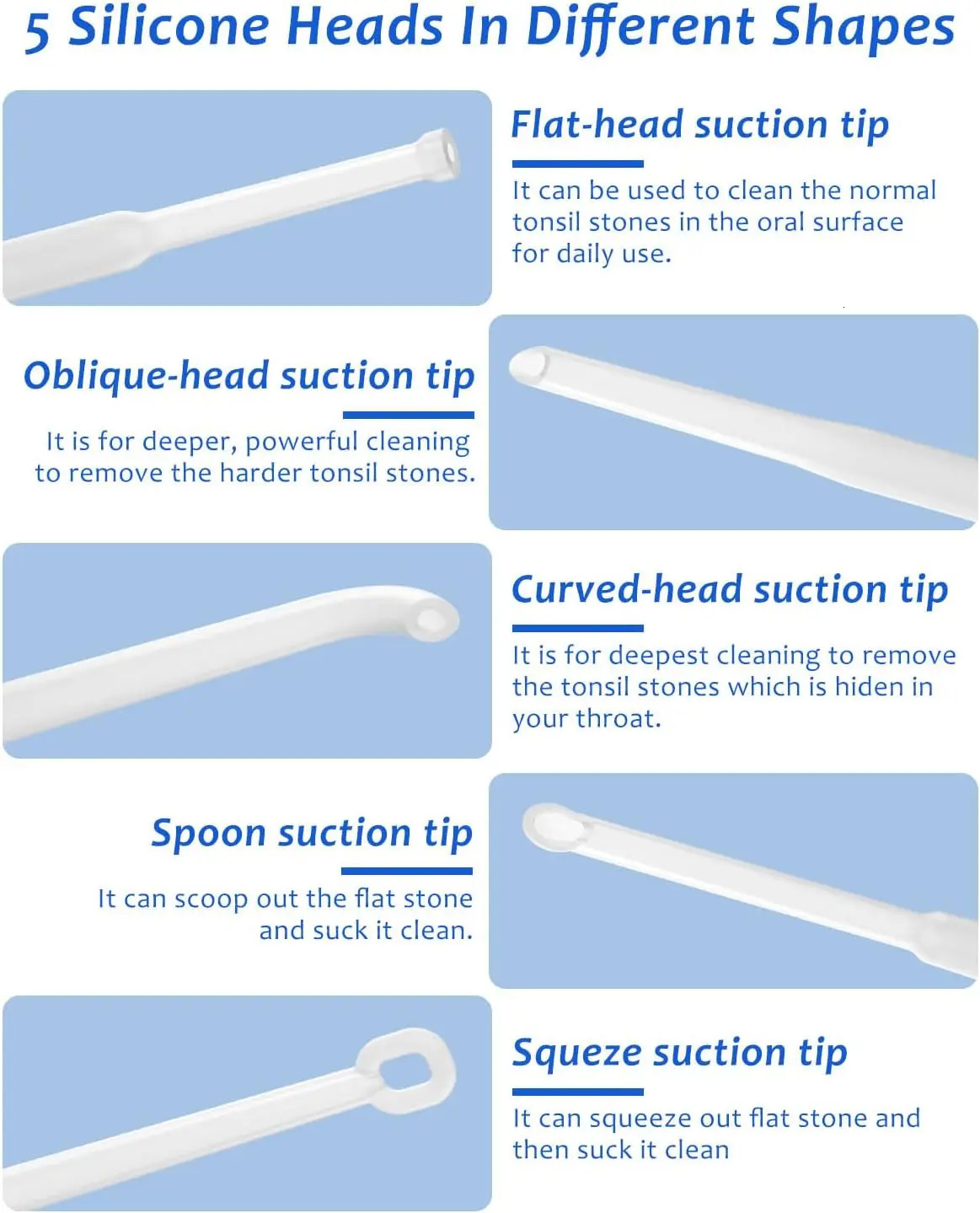 Electronic Vacuum Tonsil Stone r Kit with LED light 8 Suction Modes Bad Breath Oral Fresh Care Tongue Coating Scraper 250726