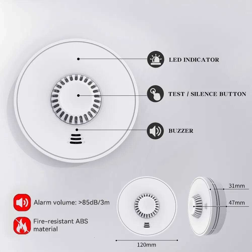 Wireless Interlinked Heat Alarm Interlinked Alarm with Sealed 10-Year Battery, Kitchen Wireless Heat Detector VH01F