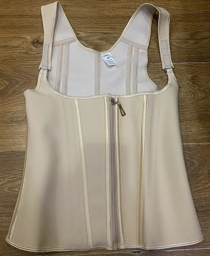 AfruliA Fajas Colombianas Girdles Double Compression Vest Waist Trainer Corset with Zipper Hook Flat Belly Slimming Body Shapers 250726