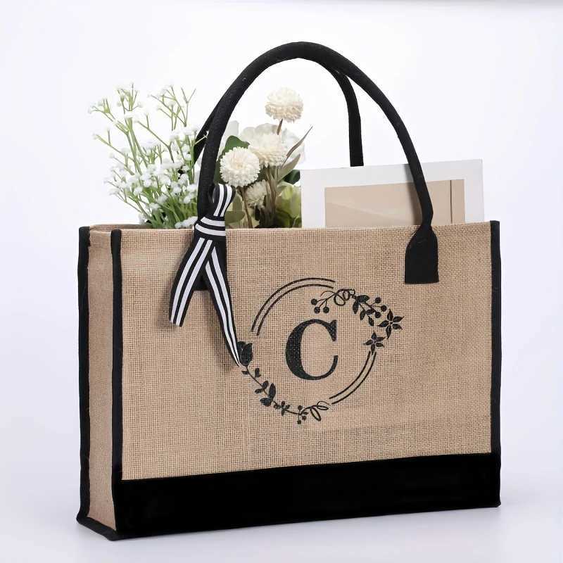 Personalized Letter Shoulder Canvas Ladies Bag Large Capacity Pocket Handbag for Men and Women G250729