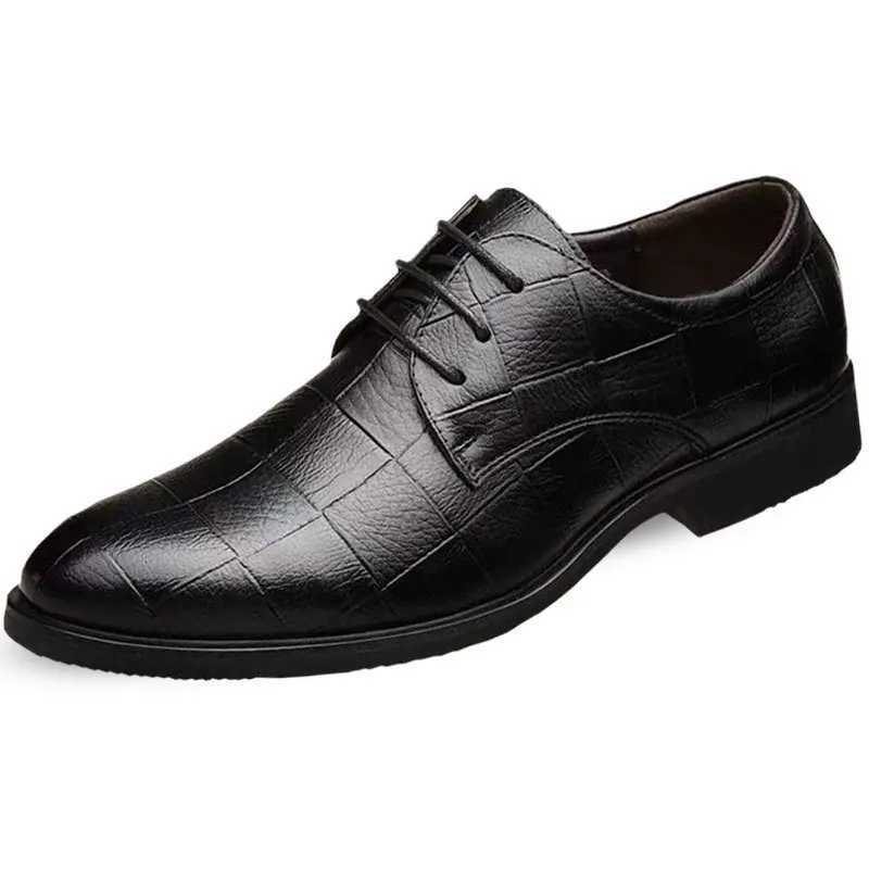 Classic Mens Leather Shoe Autumn Men Business Dress Shoe British Cfort Casual Social Shoe M Allmah Wedding Shoes Y250731