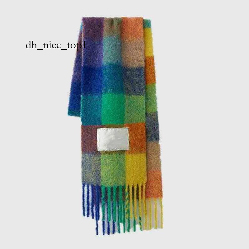 2025 10A Acnes Scarf Designer Acnee Scarf Mens Winter Scarfs Cashmere Soft Thick Fashion Luxury Scarves Classic Check Plaid Shawls Medium Length Versatile C9c